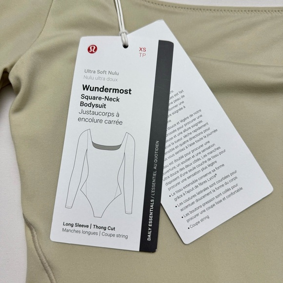 Lululemon Wundermost Ultra Soft Nulu Square Neck Long Sleeve Bodysuit - Size XS - Picture 5 of 12